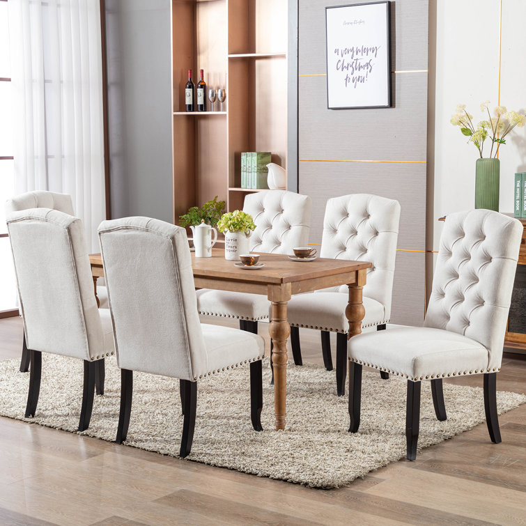 Tufted dining 2025 table set